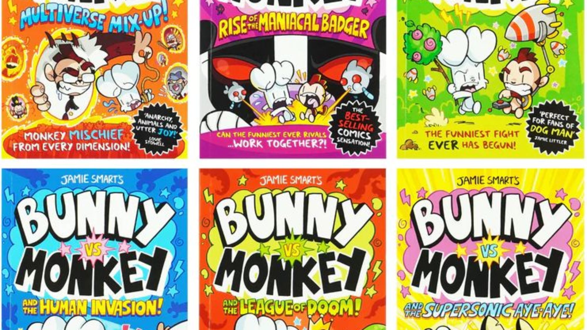 Jamie Smart signs five more Bunny Vs Monkey graphic novels