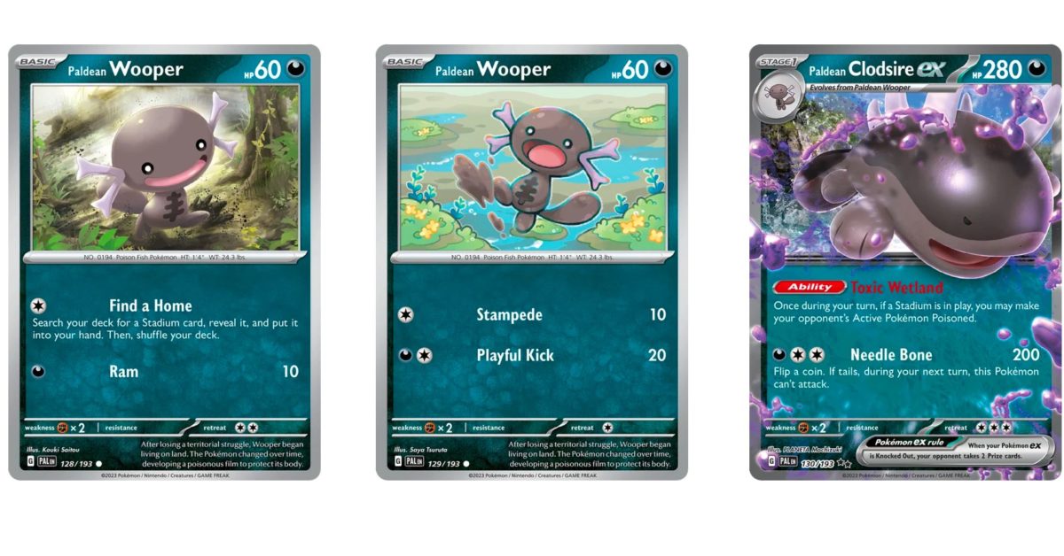 Cards Of Pokémon TCG Paldea Evolved Part 29 Paldean Wooper Line