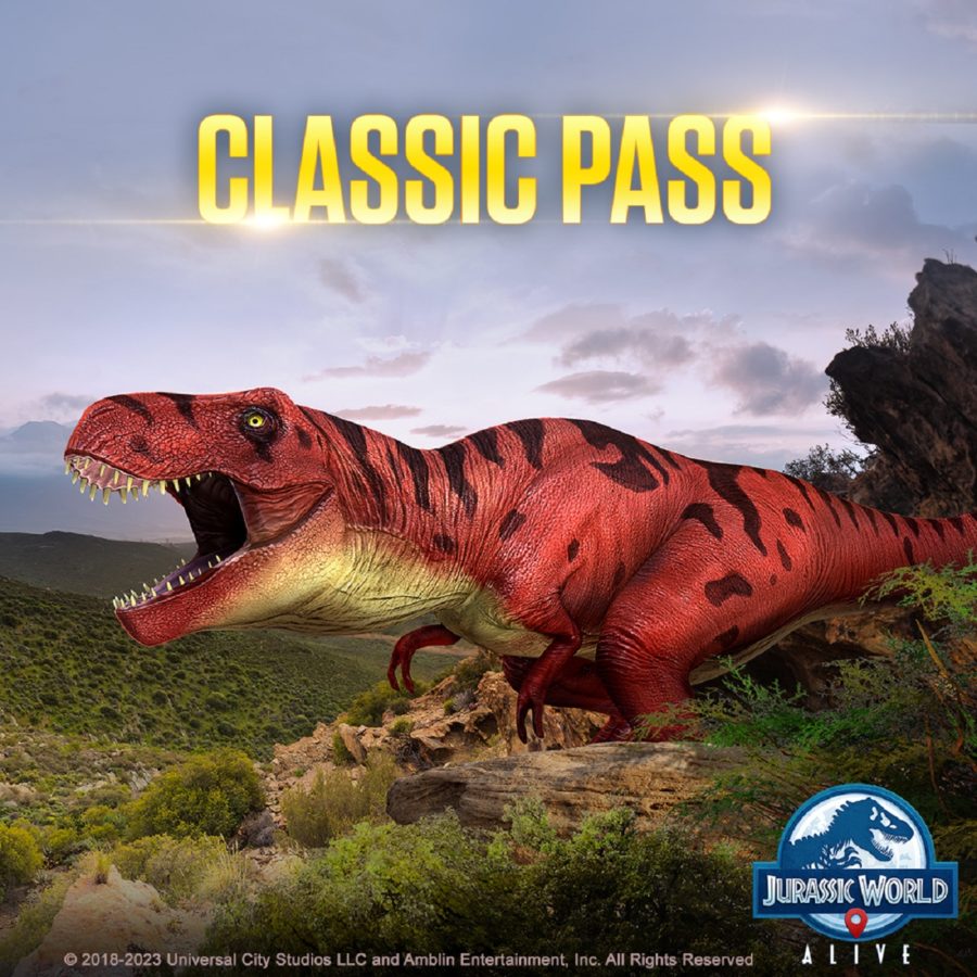 Fully evolved Tyrannosaurus rex from Jurassic World: the Game