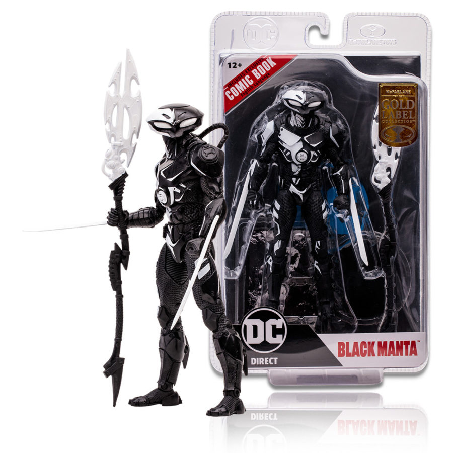 Black Manta Gets a Black and White Variant Figure from McFarlane