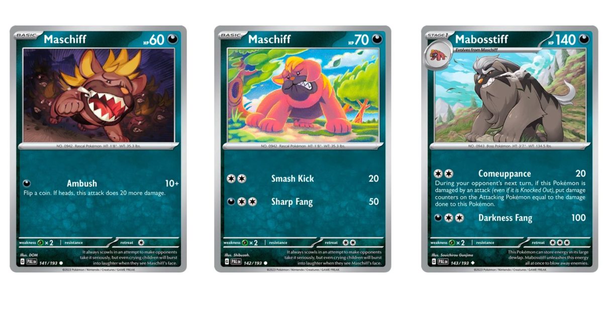 The Cards Of Pokémon TCG: Paldea Evolved Part 30: Maschiff Line