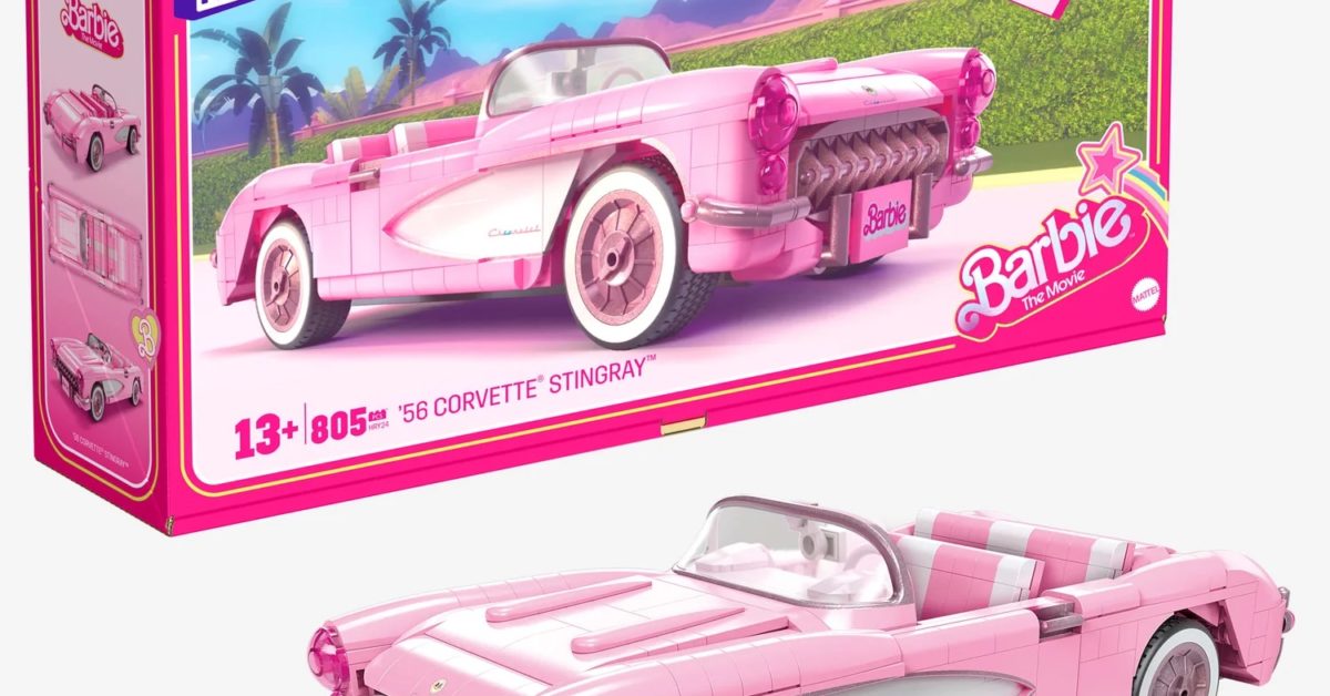 Mattel Drives In With Mega Barbie The Movie Corvette Stingray Set