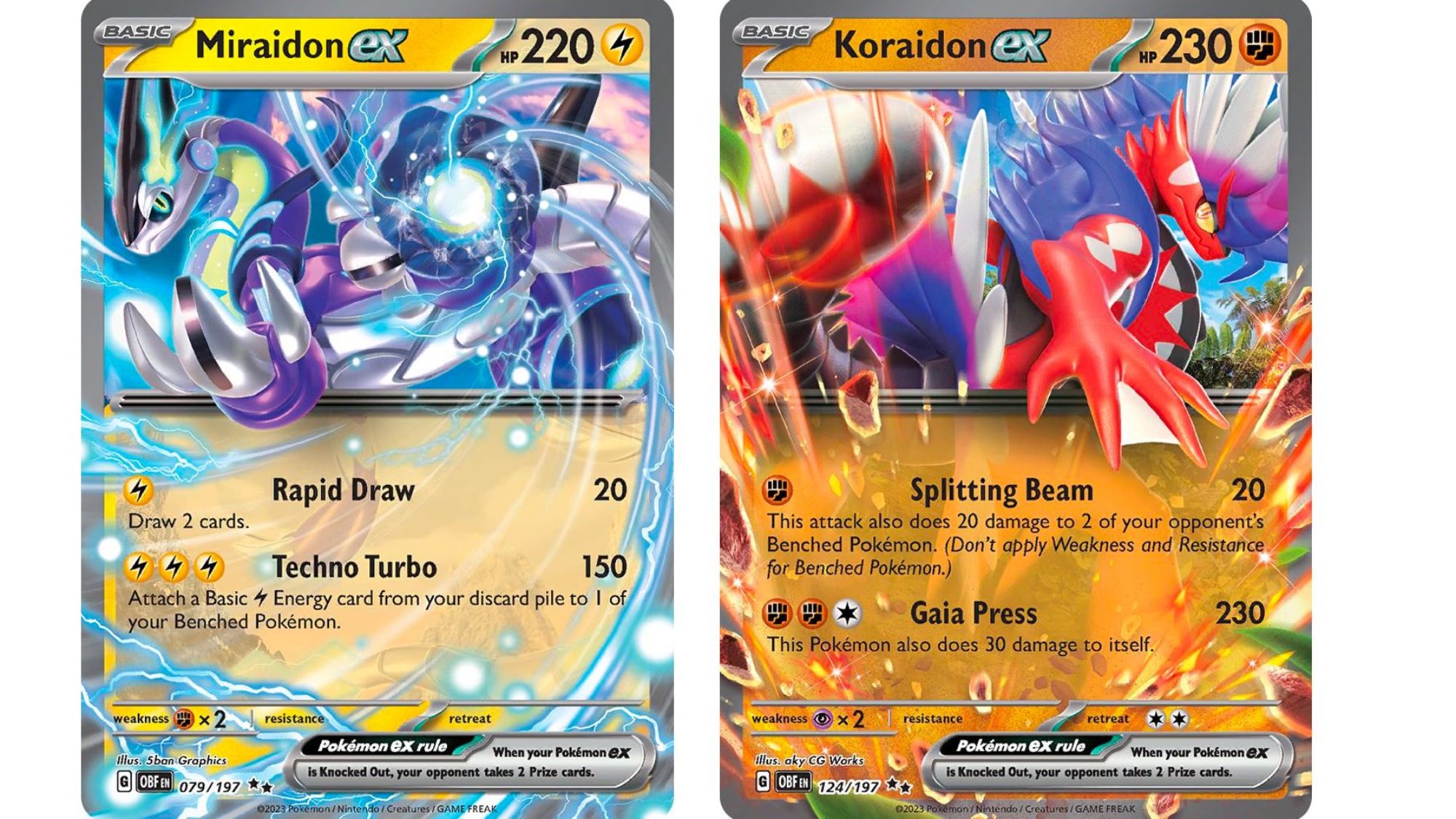 1 Koraidon ex gold e 1 full art - Vinted