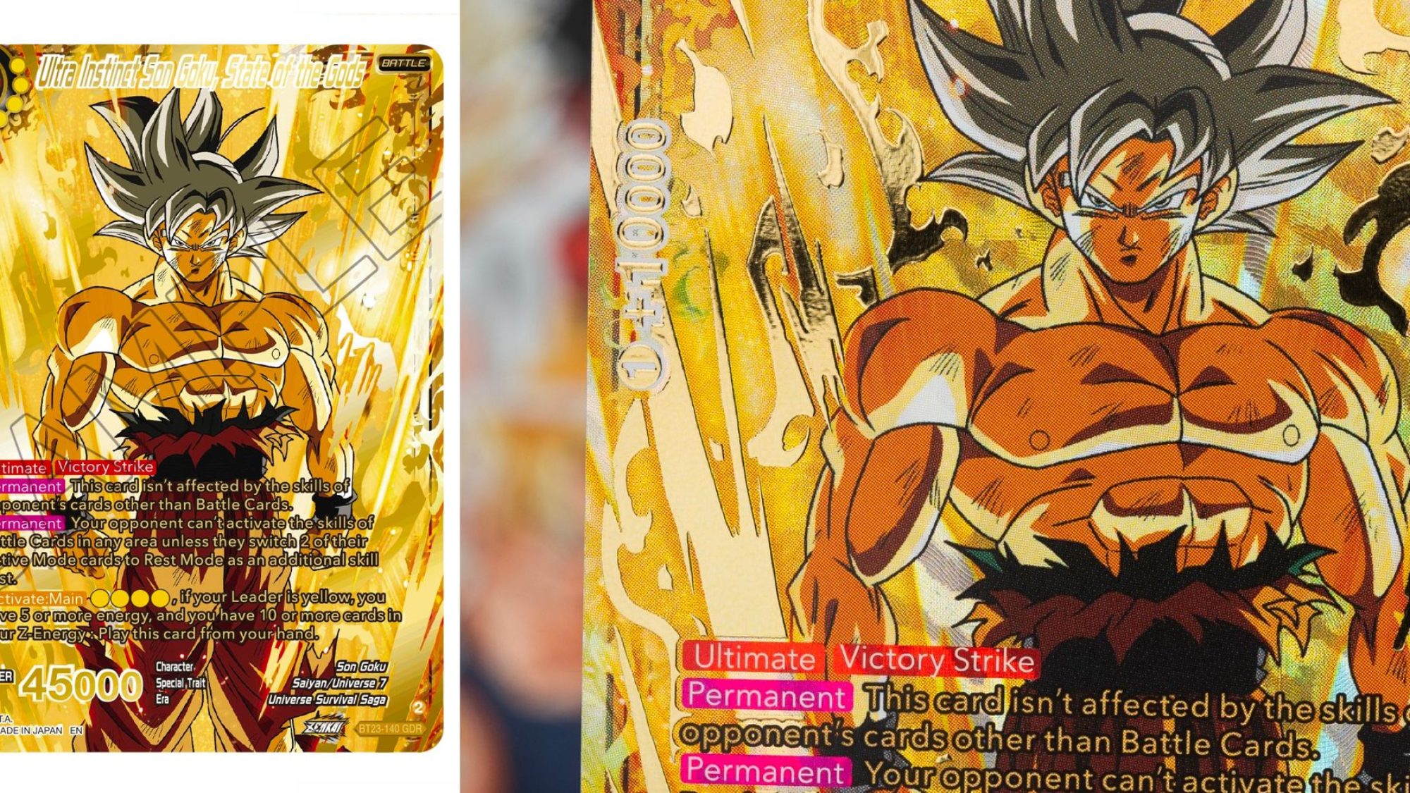 When this card first came out I thought that the MUI Goku in the