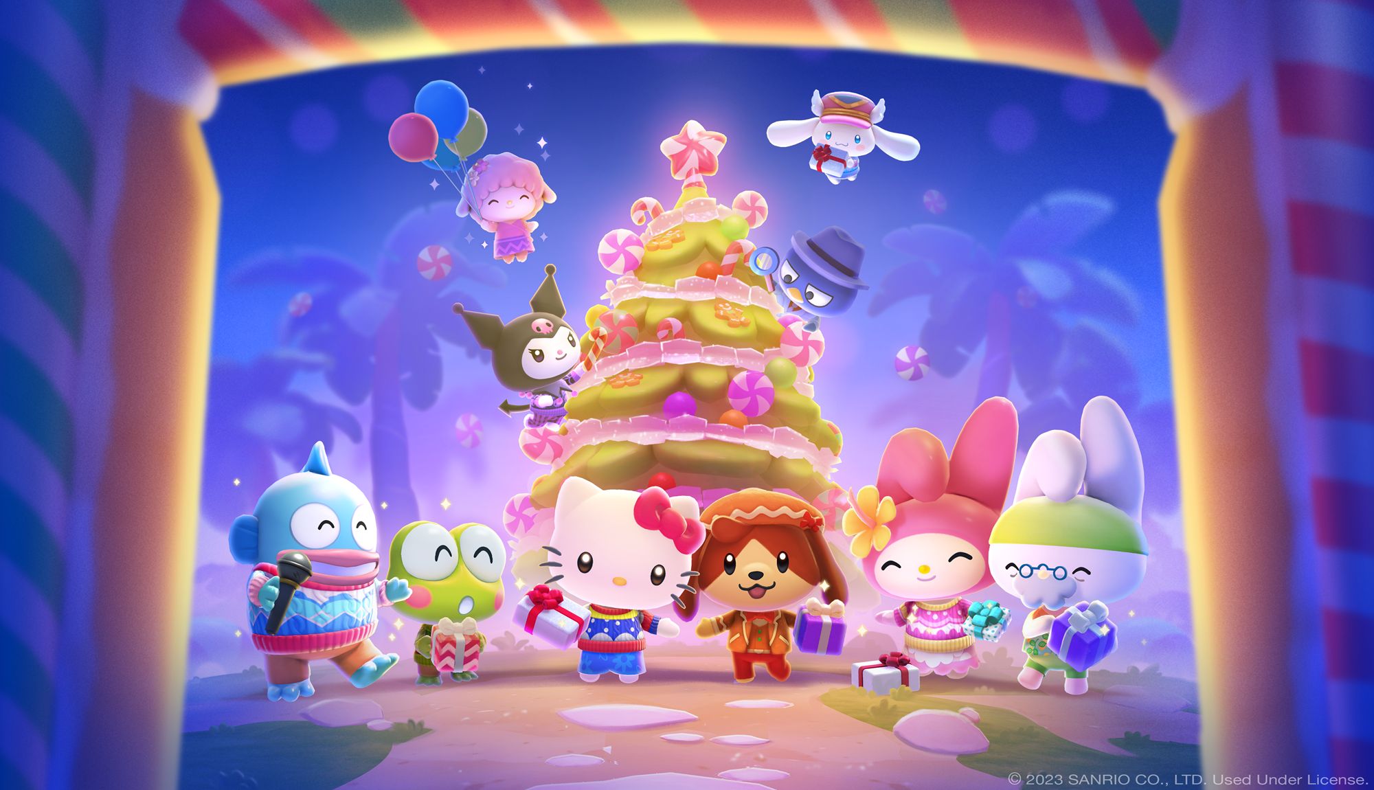 Sanrio characters MY MELODY and KUROMI Join Merge Fantasy Island