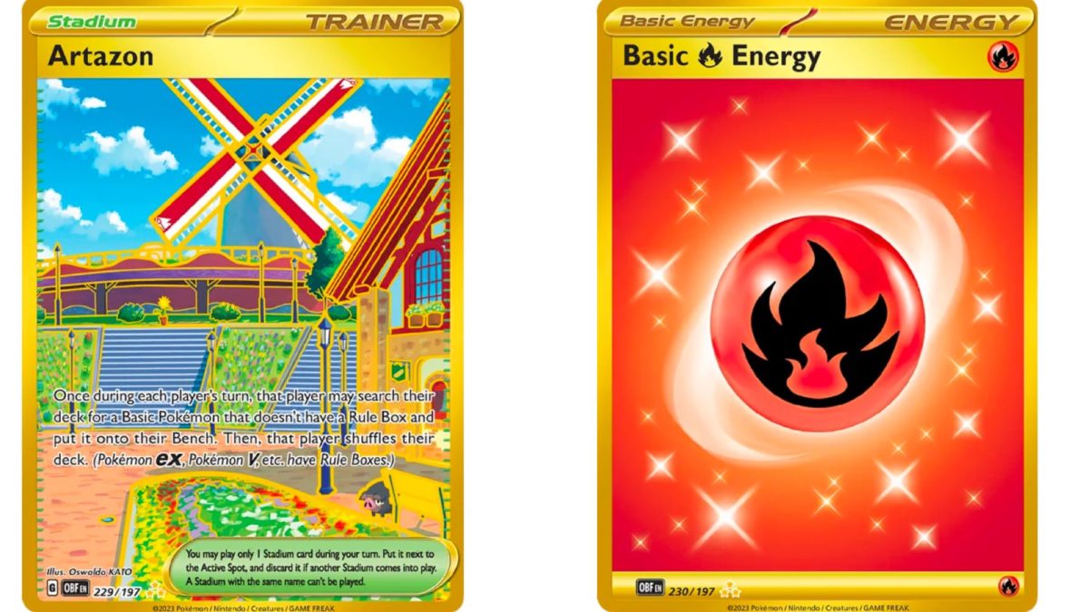 Cards of Pokmon TCG: Obsidian Flames Part 43: Hyper Rare Gold Cards
