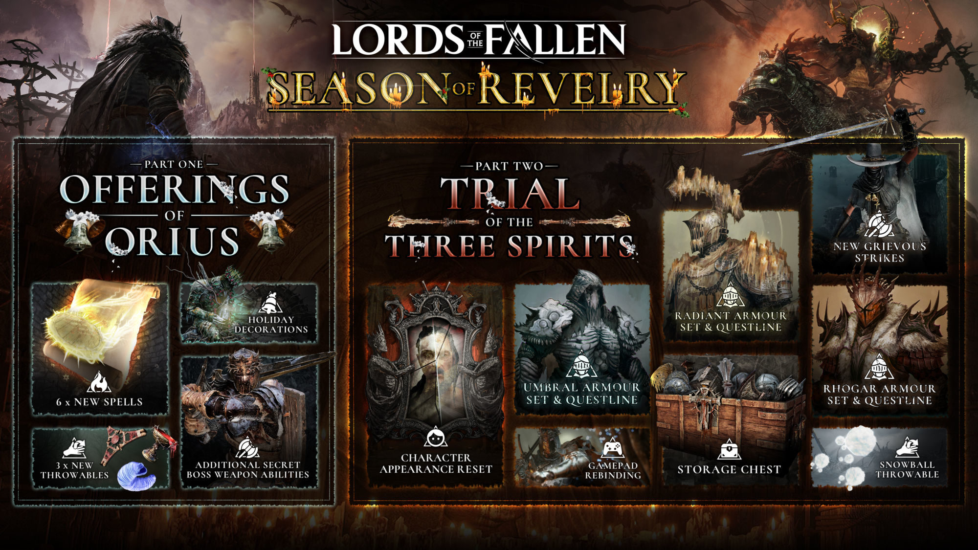 Lords of the Fallen Season of Revelry free update brings snowball fights,  new quests, and new gear