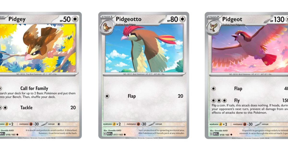 The Cards Of Pokmon TCG: 151 Part 7: The Pidgey Family