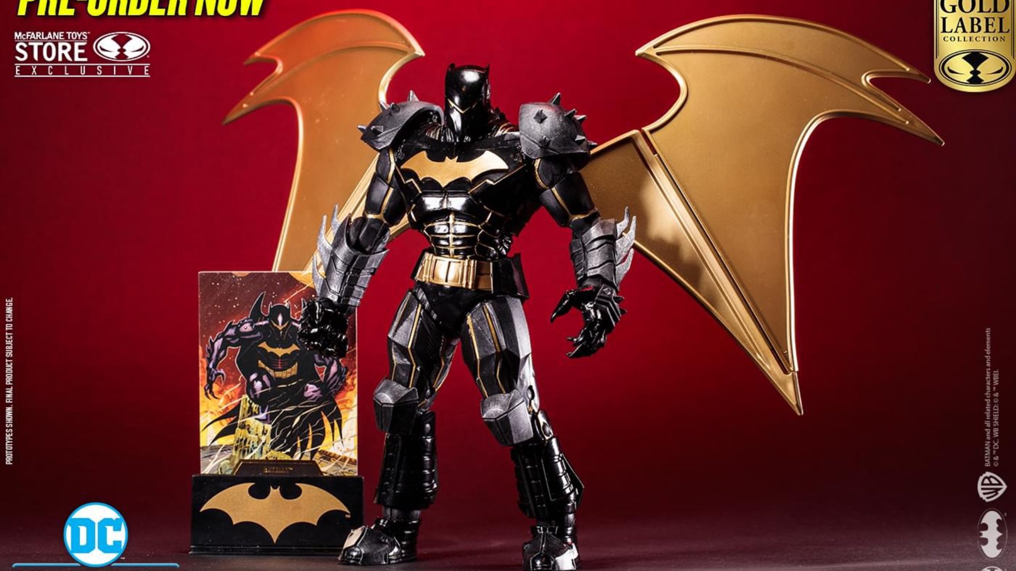 Exclusive Black and Gold Batman Hellbat Armor Arrives from McFarlane