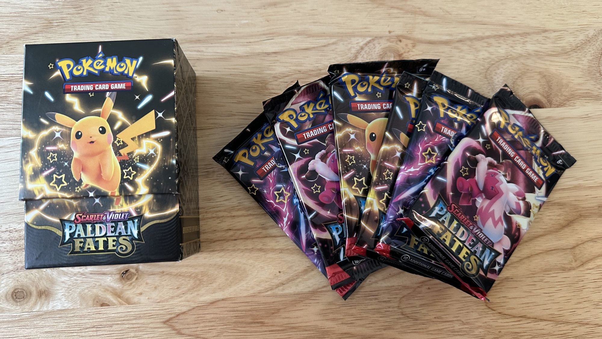 Pokémon TCG Paldean Fates Booster Bundle Sticker Pack Opening