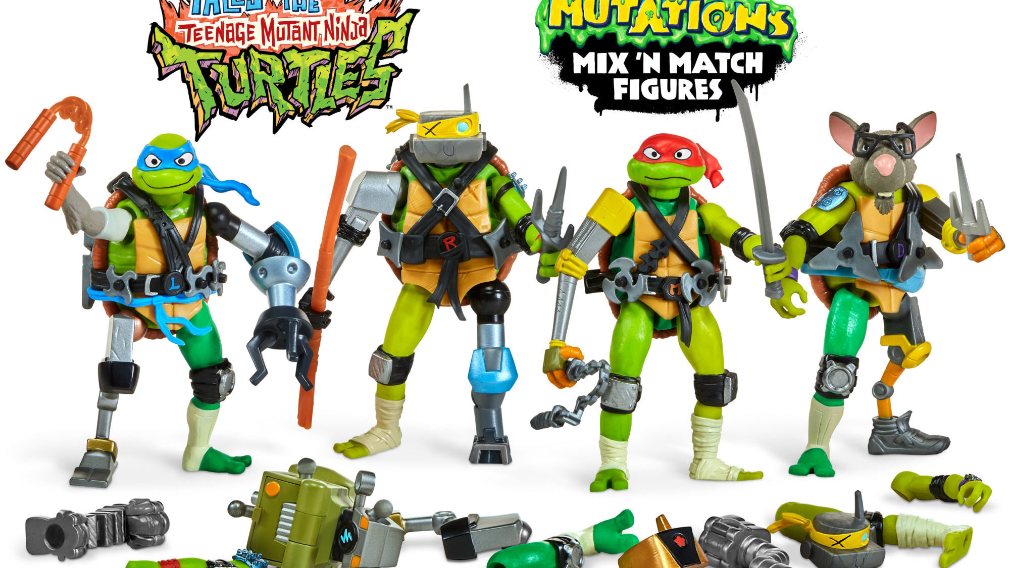 Playmates Unveils Tales of the TMNT Mutations Mix ’N Match Figures