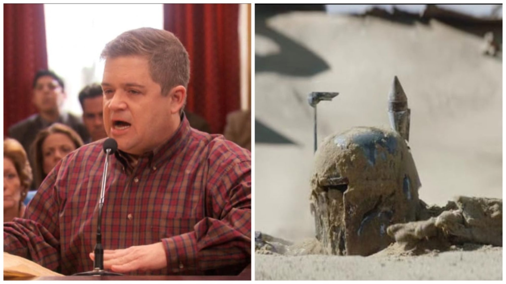 Patton Oswalt Parks And Rec Boba Fett Parks and Recreation: Patton Oswalt on Predicting "Book of Boba Fett"