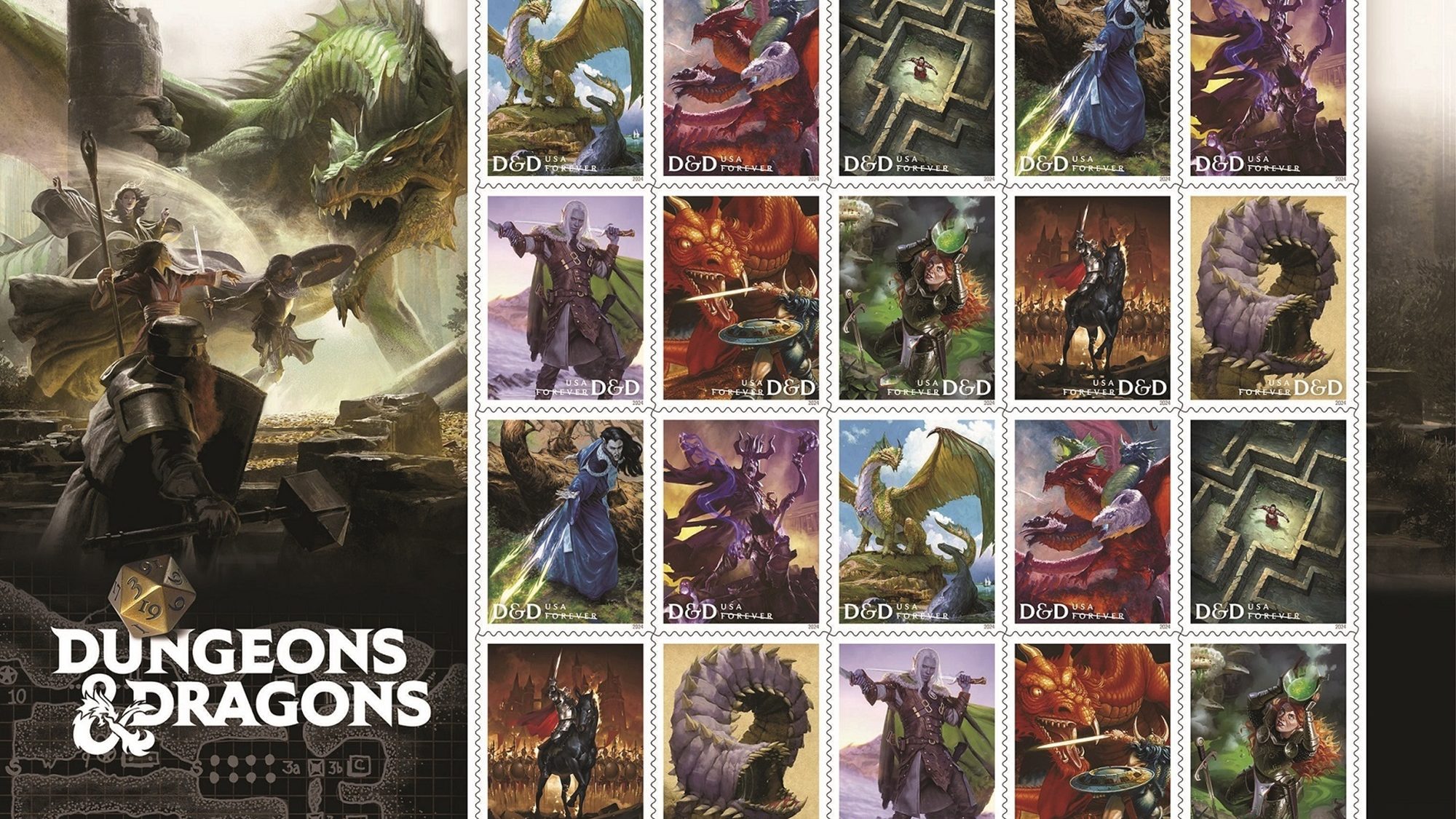 Dungeons & Dragons To Releases Special USPS Stamps