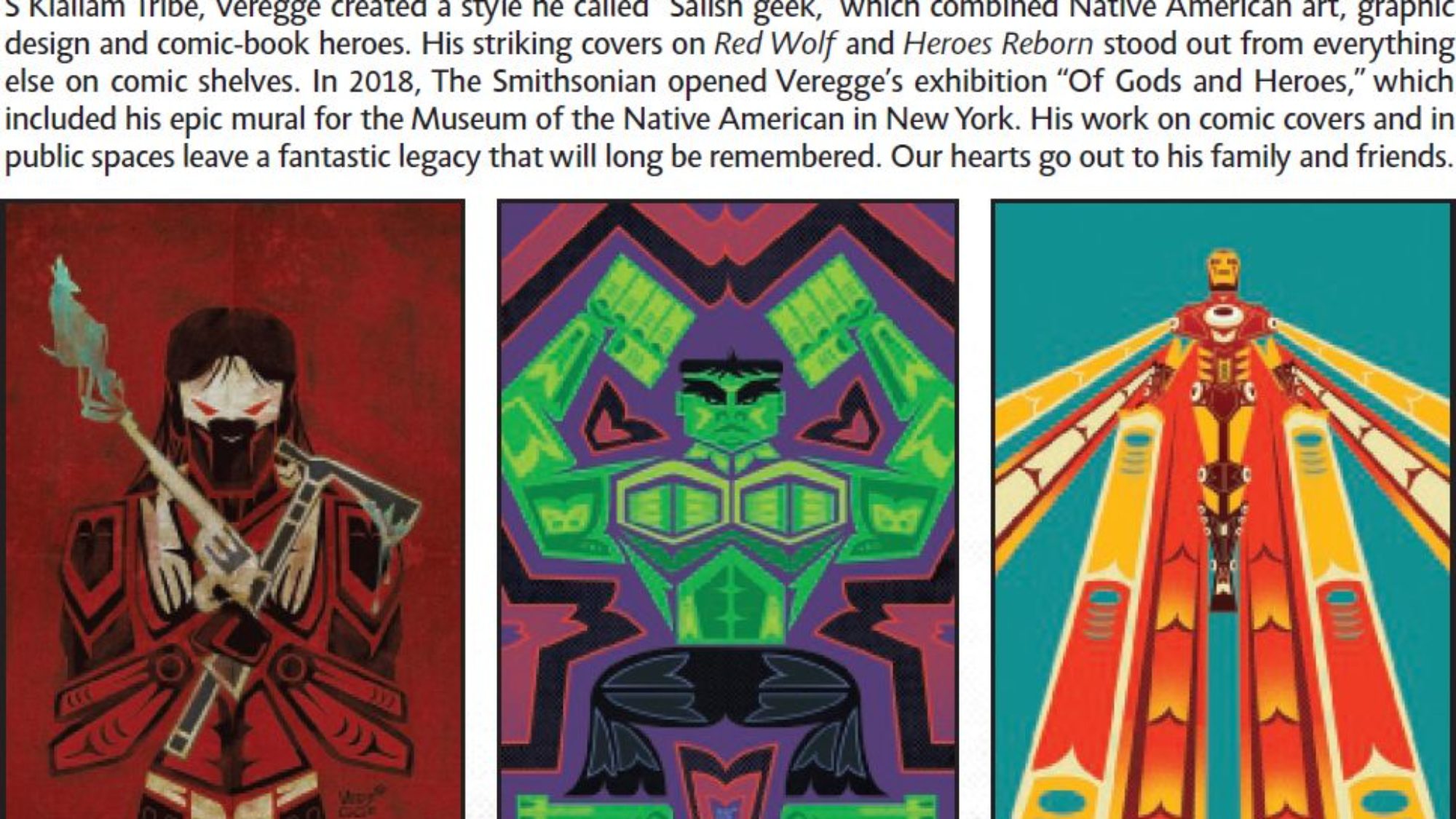 Marvel Publishes Tribute To Jeffrey Veregge In This Month's Comics