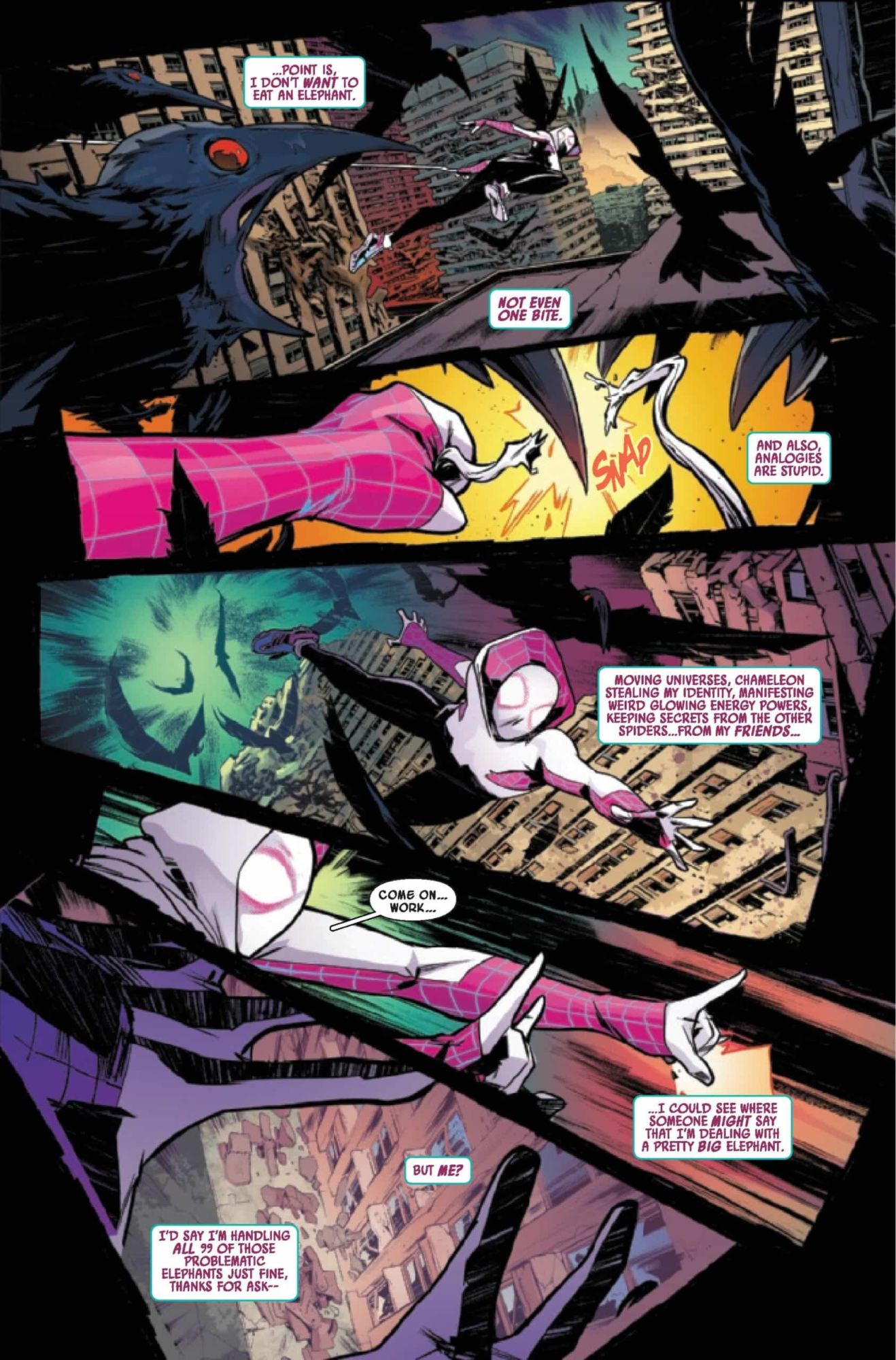 Spider-Gwen: The Ghost Spider #4 Preview: Gwen’s Face-Off Frenzy