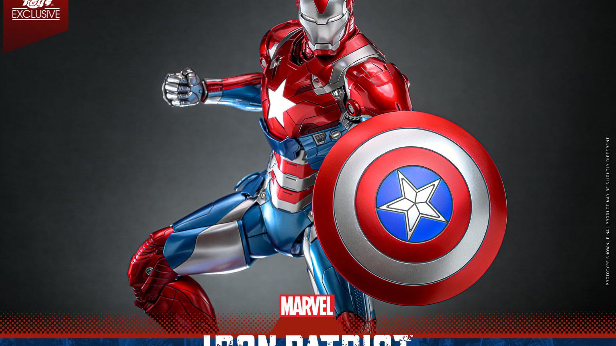 アメコミ IRON PATRIOT 1/6 - DIECAST - HOT TOYS 1/6 Iron Patriot Diecast Movie Masterpiece Series MMS195 by