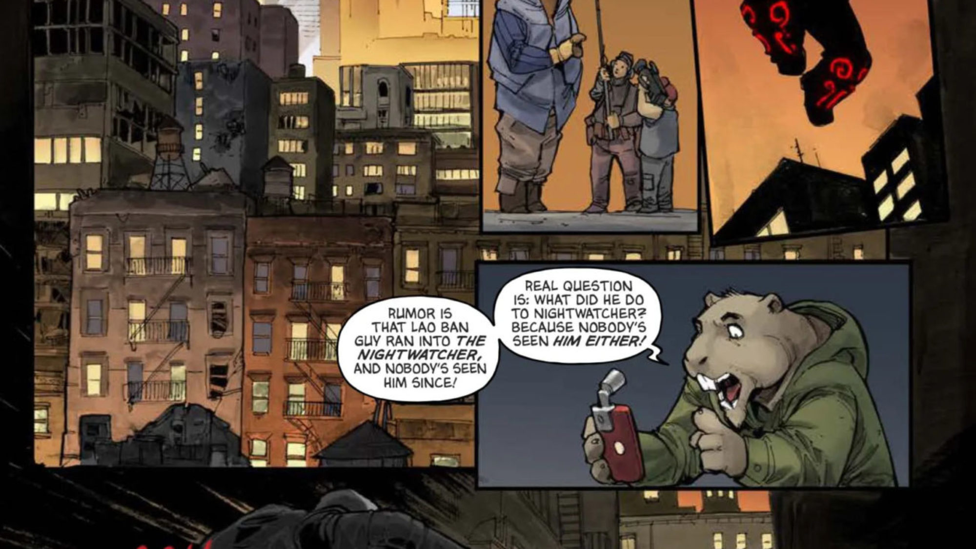 TMNT: Nightwatcher #6 Preview: Crisis or Career Change? TMNT: Nightwatcher #6 Preview: Crisis or Career Change?
