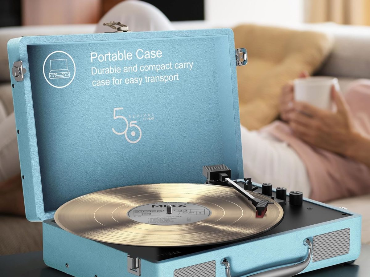 ミュージック reco MIXX Revival 55 Vinyl Record Player Keeps Music Alive and Portable