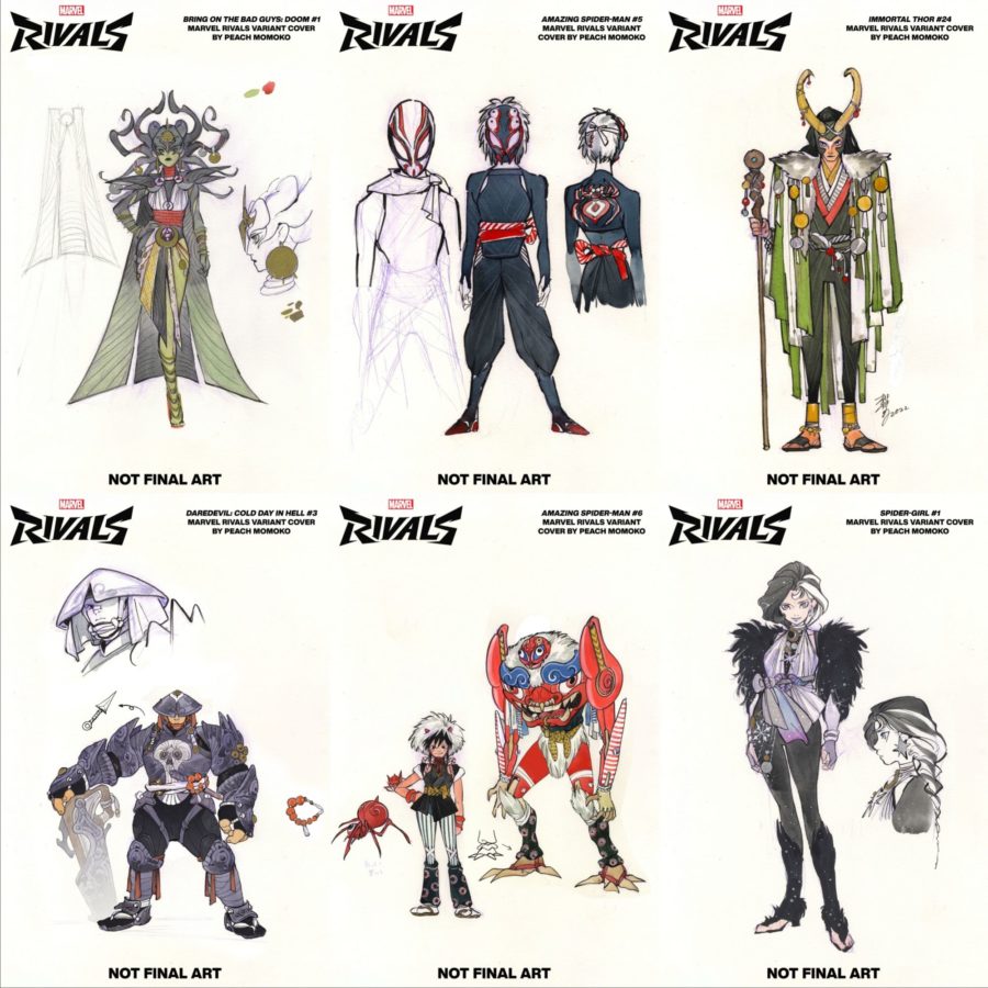 Variant Covers Feature Peach Momoko's Marvel Rivals Game Designs