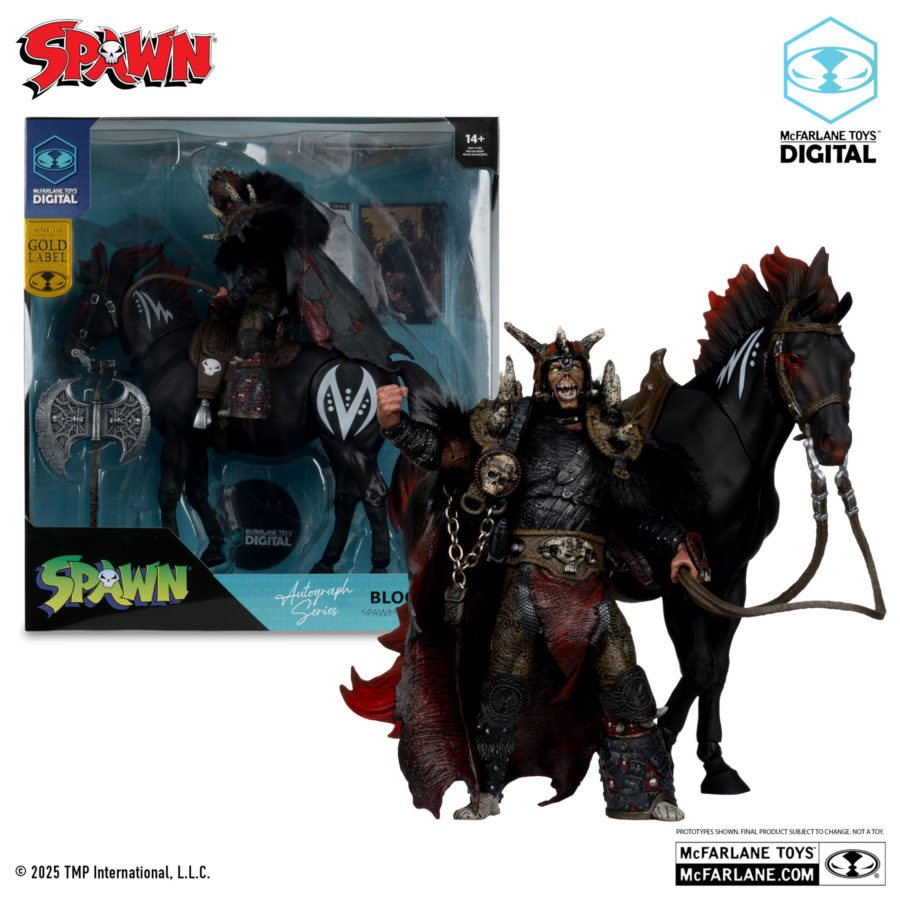 DARK AGES SPAWN 未開封セット Autographed Spawn: Dark Ages Bloodaxe & Horse Set Hits GameStop