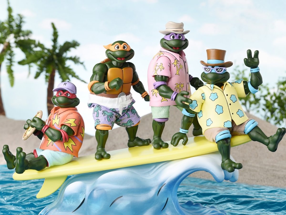 NECA Reveals Teenage Mutant Ninja Turtles Sewer Surfing Turtles 4-Pack