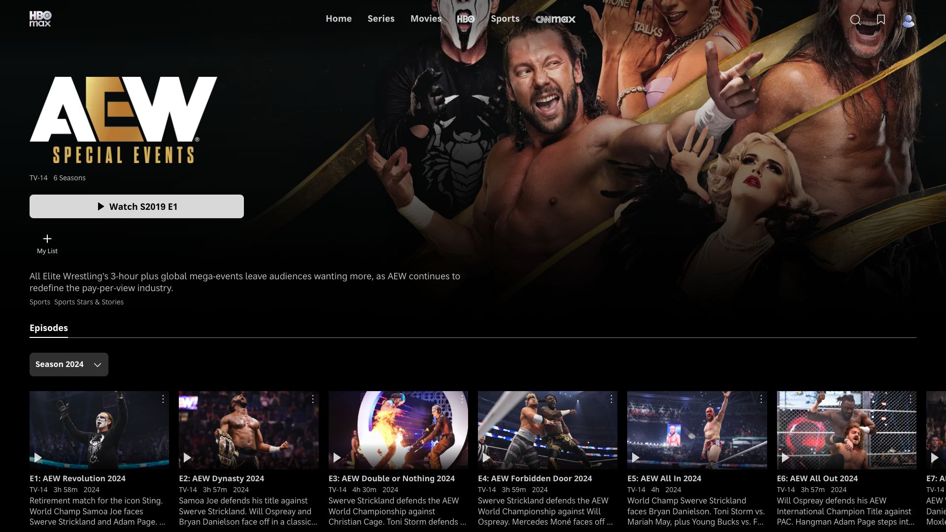 All AEW PPVS from 2019 through 2024 Finally Liberated on HBO Max