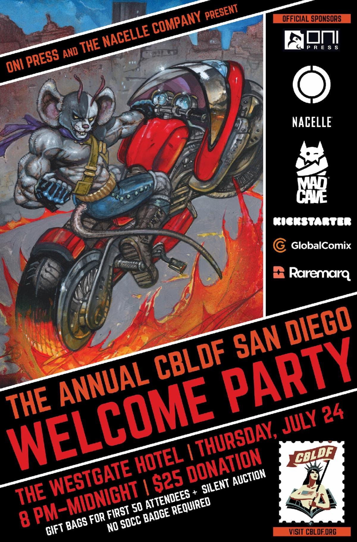 【狼男】Eddy Martinez様☆専用ページ San Diego Comic-Con CBLDF/Oni Press/Biker Mice From Mars Welcome Party