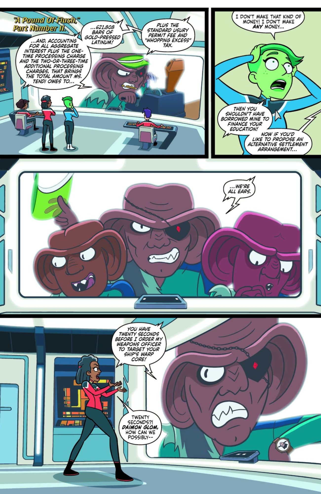 Star Trek: Lower Decks #10 Preview: Tendi's Economic Escape Plan