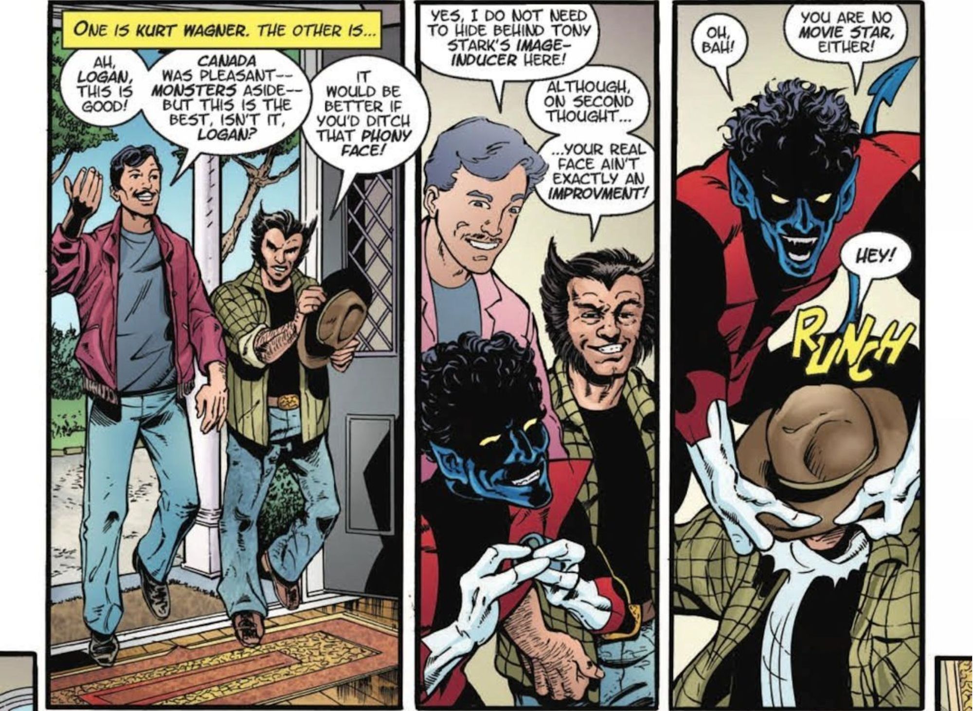Two Coloured And Inked Pages Of John Byrne's X-Men: Elsewhen