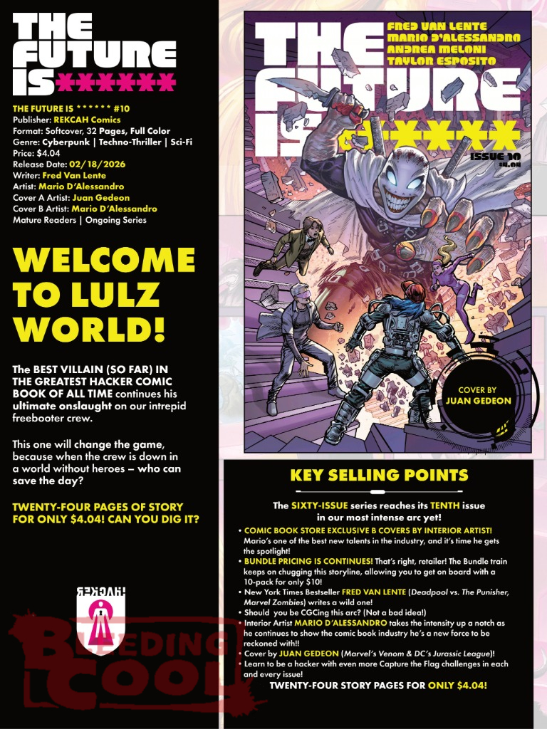 The Future Is ****** Free In Rekcah Comics Full February 2026 Solicits