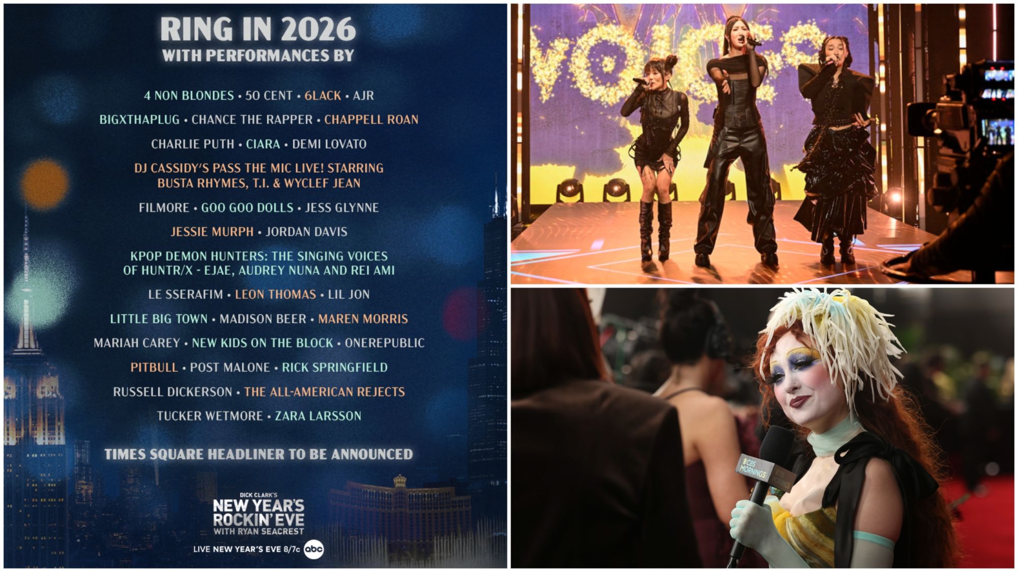 New Year S Rockin Eve 2026 Huntr X Chappell Roan Leading Lineup MixCollage 02 Dec 2025 03 06 PM 8264 