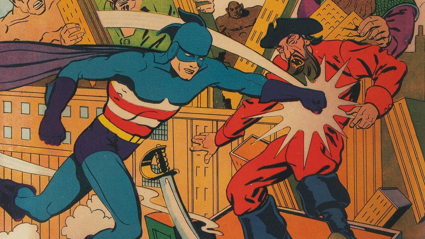 The American Eagle's Debut in Exciting Comics #22, Up for Auction