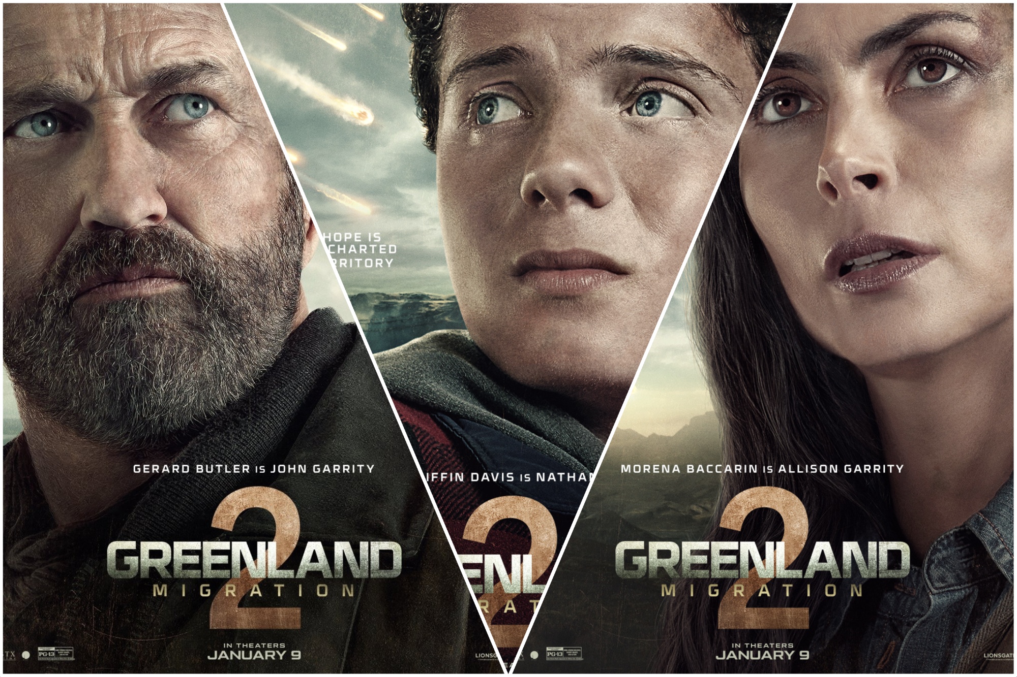 Greenland 2: Migration – 3 New High-Quality Character Posters Released
