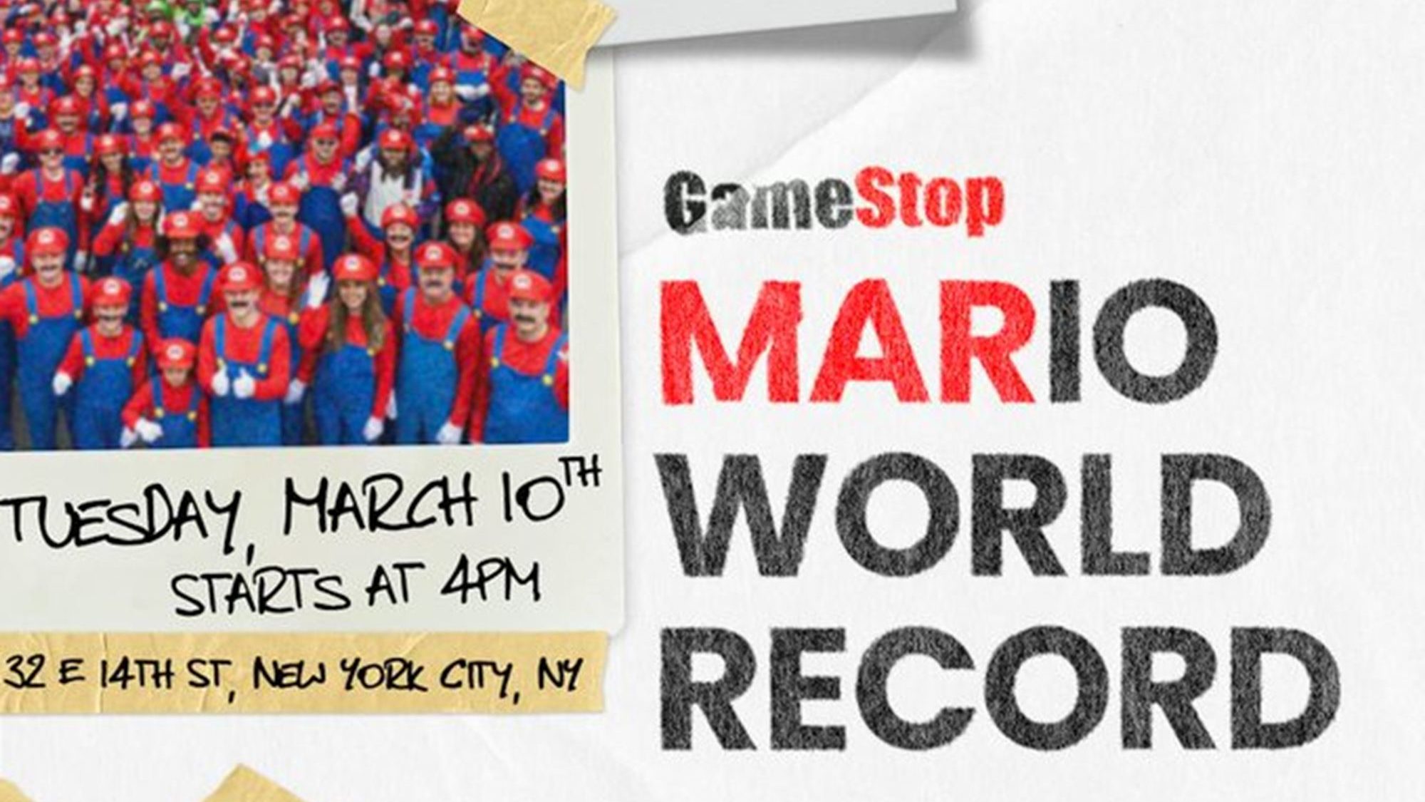 GameStop стремится установить мировой рекорд в честь Дня Марио