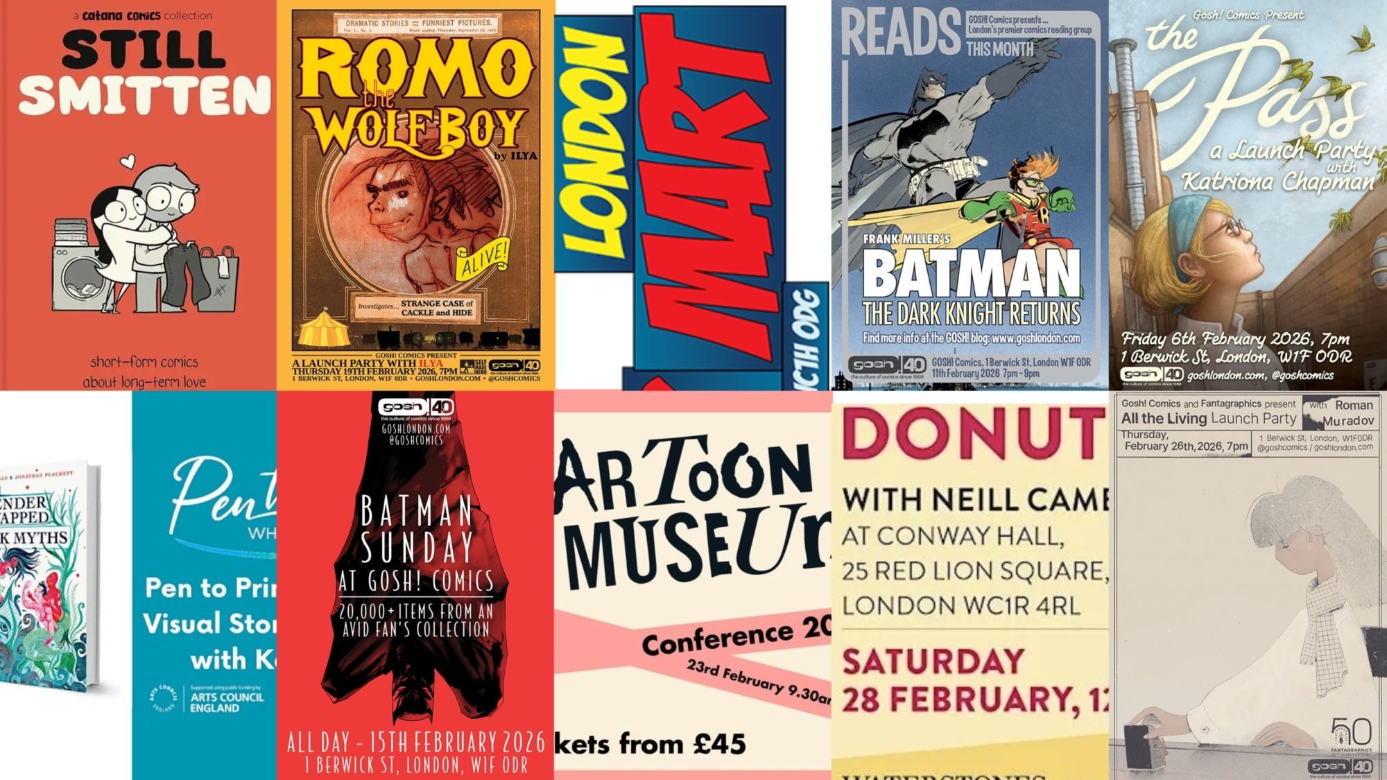Things To Do In London If You Like Comics for February 2026