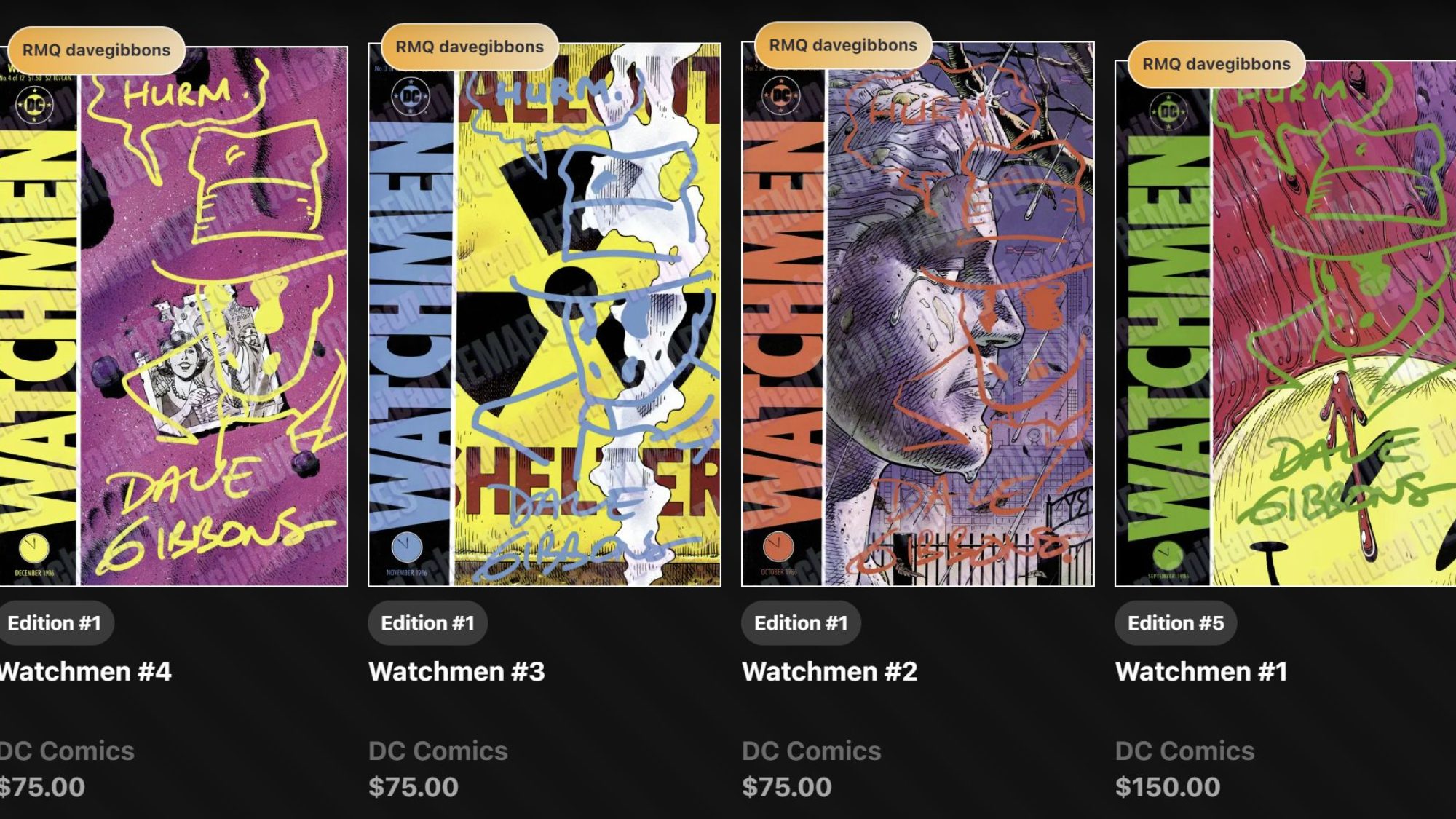 Dave Gibbons Digitally Signs Watchmen For Neon Ichiban From $150 Each