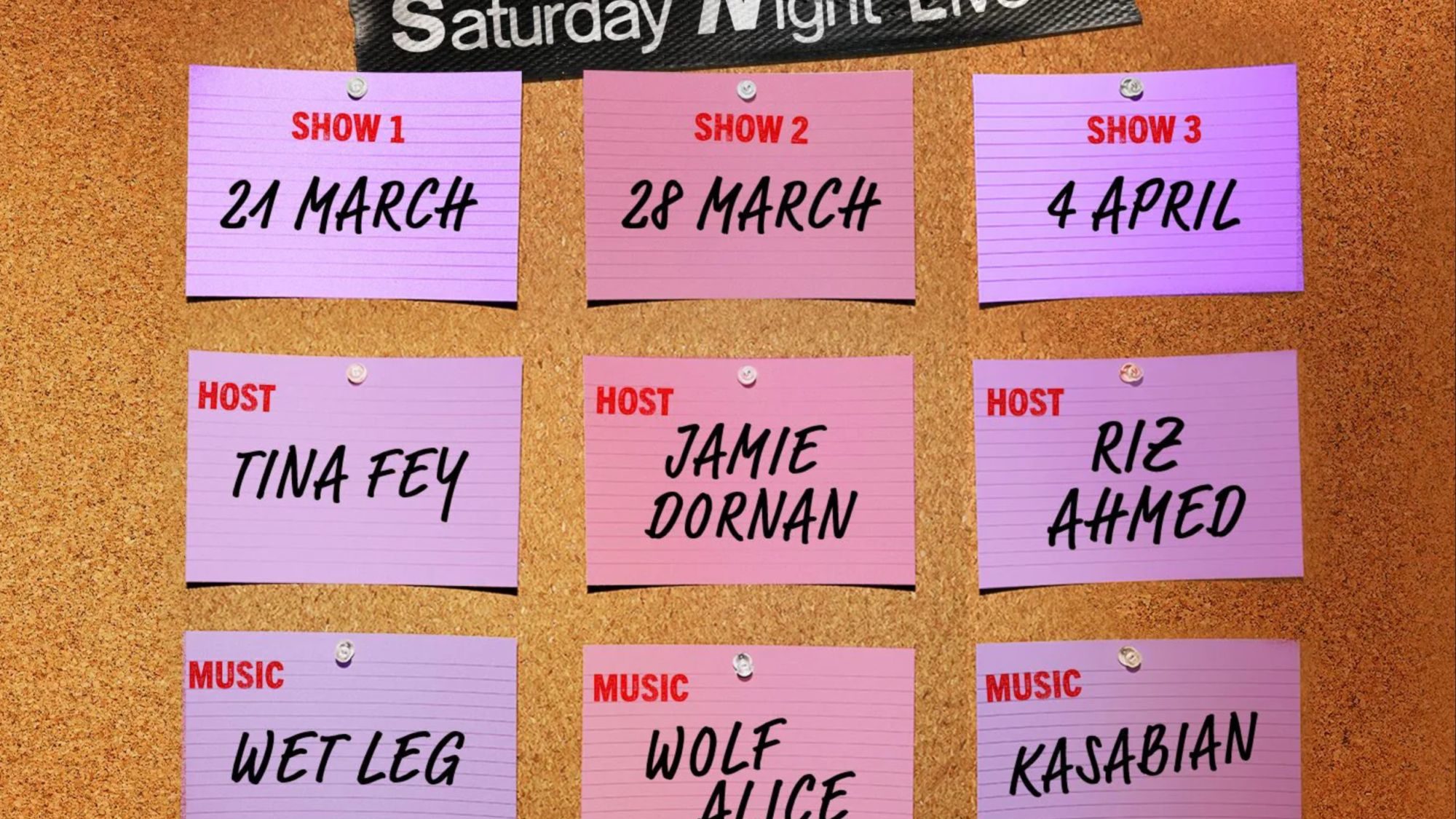 SNL UK: Tina Fey, Jamie Dornan & Riz Ahmed Set to Host First 3 Shows