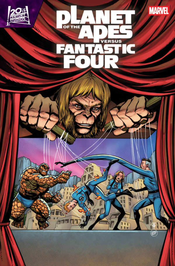 Cover image for PLANET OF THE APES VS. FANTASTIC FOUR #3 MARCUS TO HOMAGE VARIANT