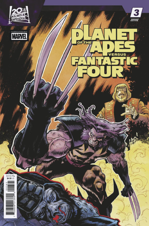 Cover image for PLANET OF THE APES VS. FANTASTIC FOUR #3 SCOTT HEPBURN VERSUS VARIANT