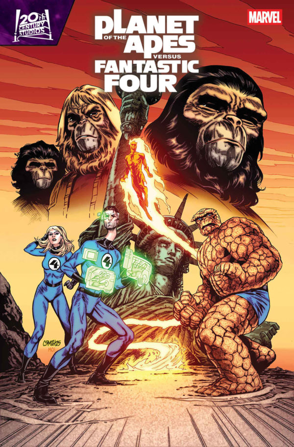 Cover image for PLANET OF THE APES VS. FANTASTIC FOUR #3 CORY SMITH VARIANT