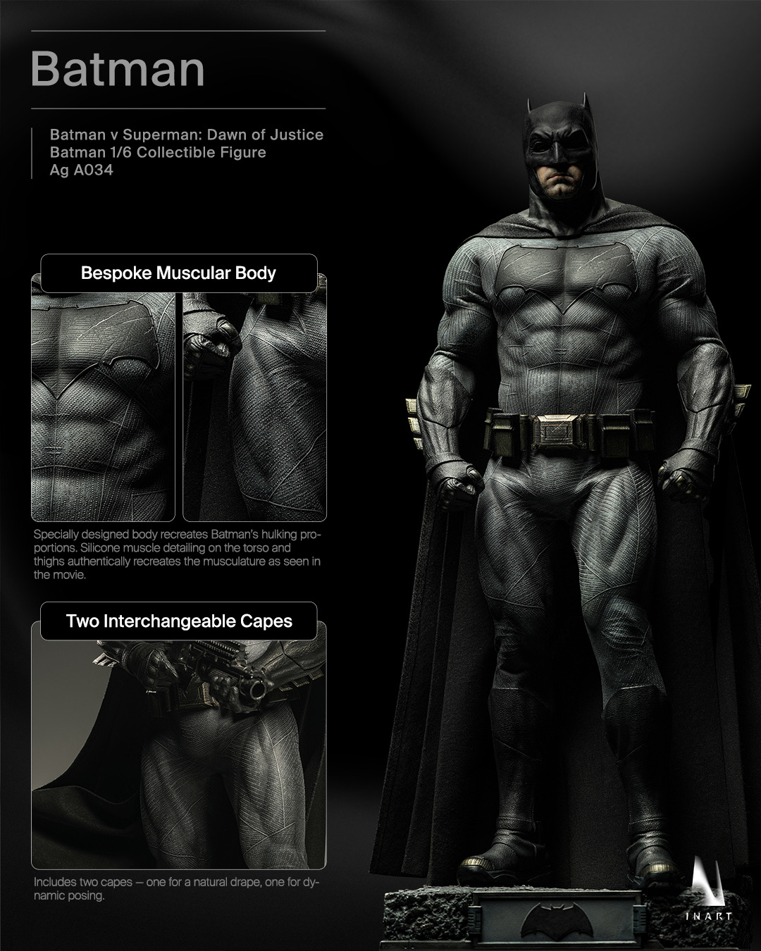 Queen Studios Reveals New BvS: Dawn of Justice InArt 1/6 Batman