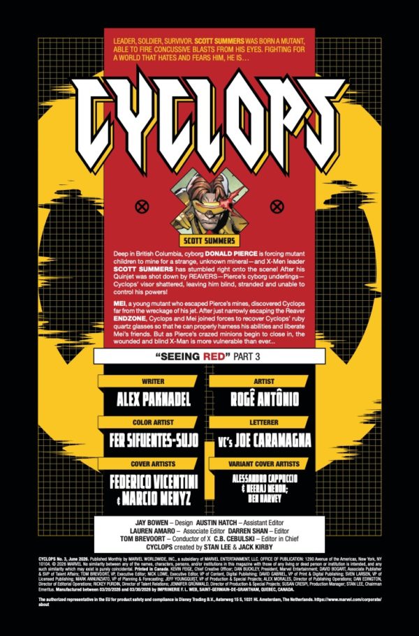 Interior preview page from CYCLOPS #3 FEDERICO VICENTINI COVER