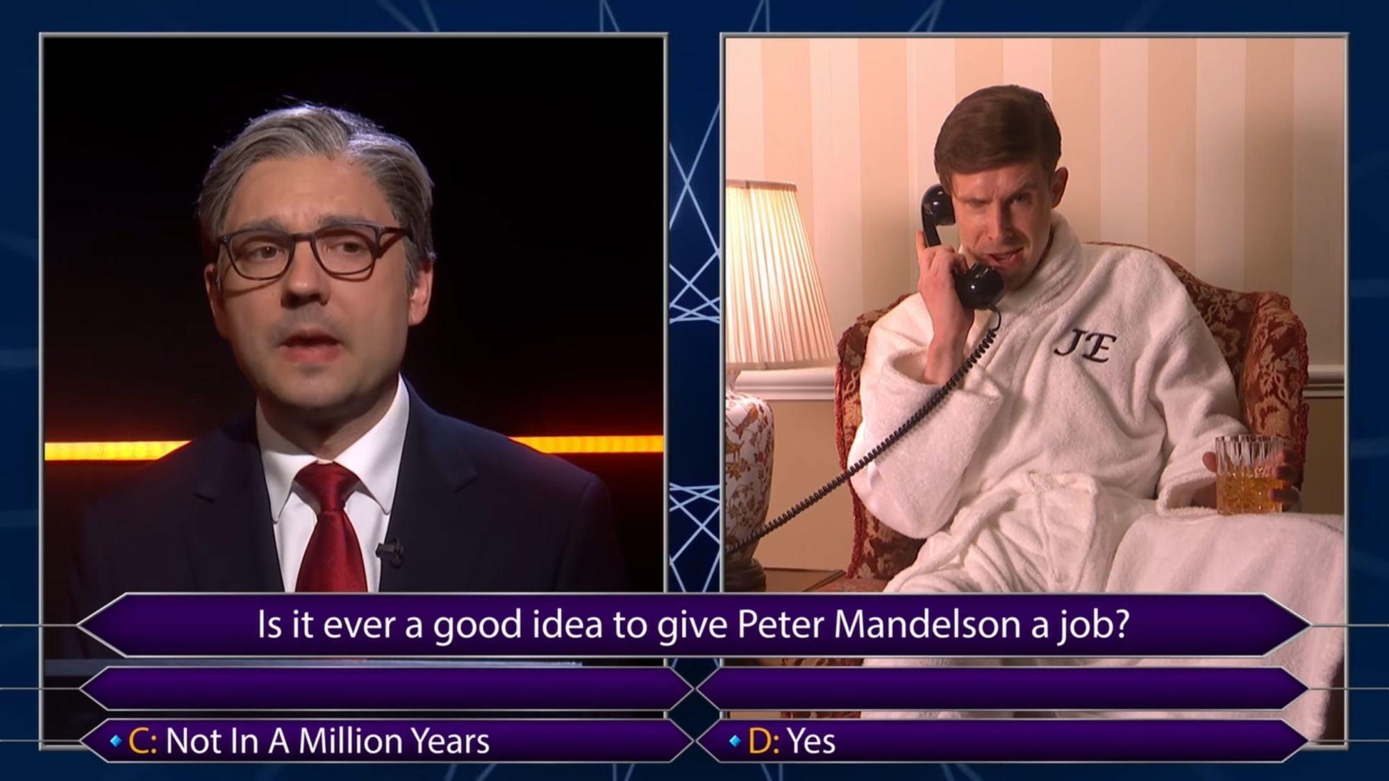 SNL UK Cold Open Game Show Takes on PM Starmer, Peter Mandelson