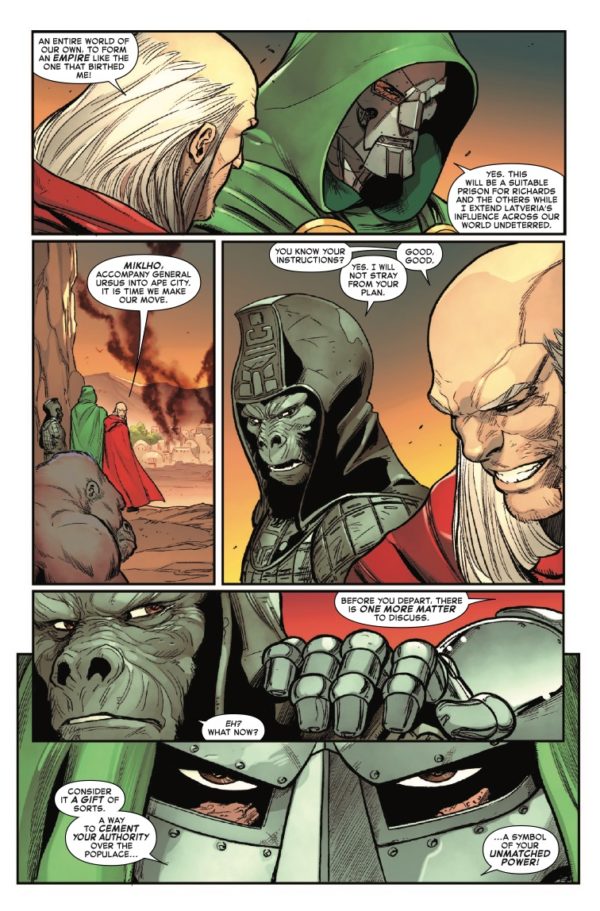 Interior preview page from PLANET OF THE APES VS. FANTASTIC FOUR #3 GREG LAND COVER