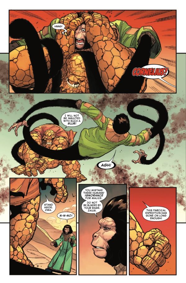 Interior preview page from PLANET OF THE APES VS. FANTASTIC FOUR #3 GREG LAND COVER