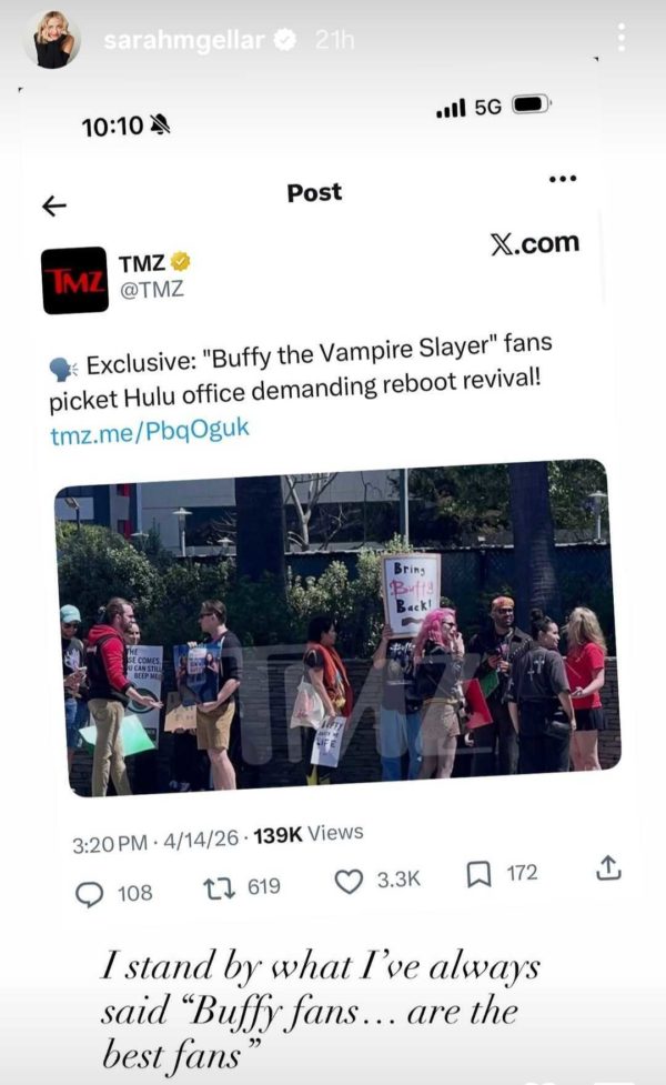 Sarah Michelle Gellar on Hulu Protest: "Buffy Fans Are the Best Fans"