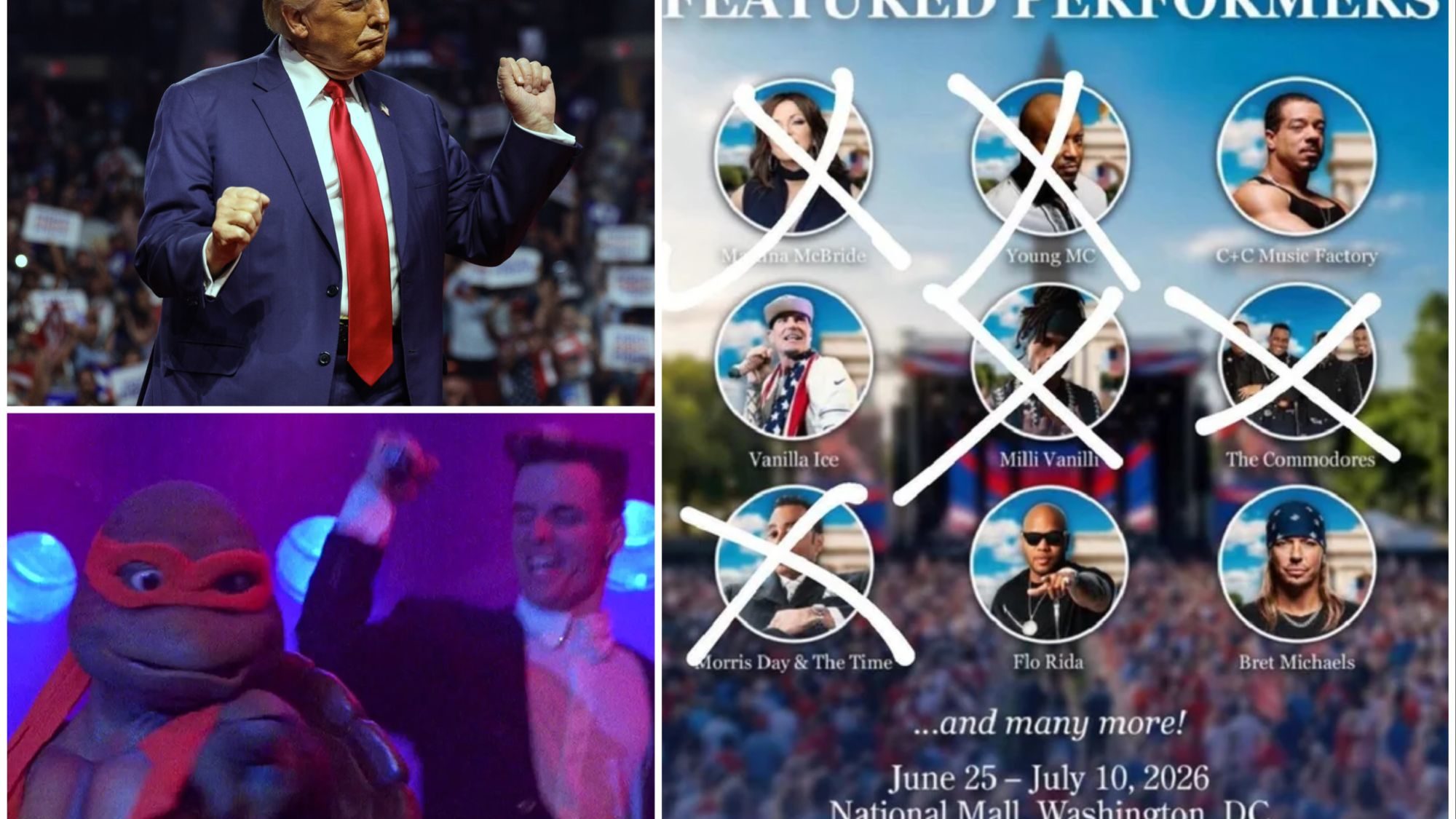 Trump Scraps Freedom 250 Plans (Sorry, Vanilla Ice), Will Now Headline